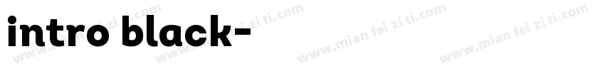 intro black字体转换